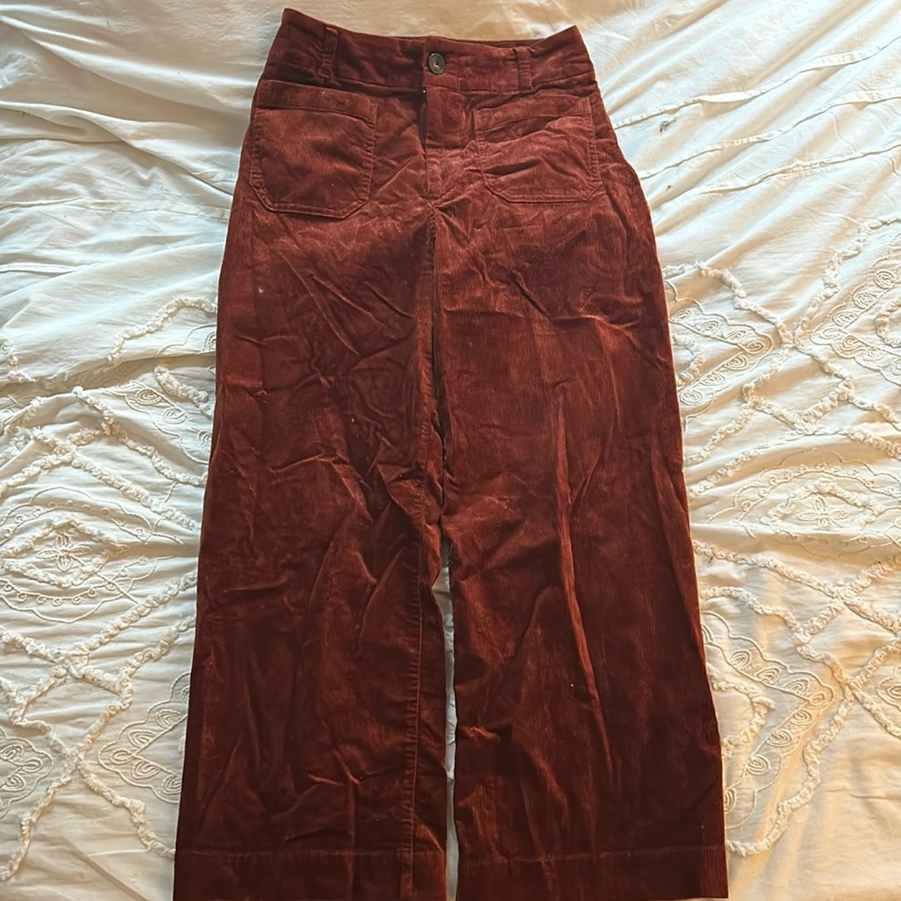 Anthropologie Rust Straight Leg Pants